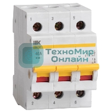 Выключатель нагрузки (мини-рубильник) IEK MNV10-3-040 ВН-32 3Р 40А