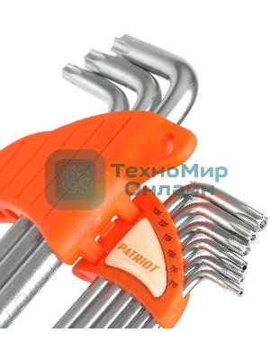 Набор ключей PATRIOT SKТ-9L, TORX, длинные, T10-T50, CRV, 9 шт