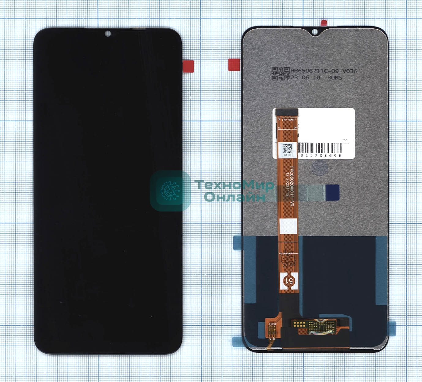 Дисплей (модуль) для Realme C11 в сборе с тачскрином (tft) черный