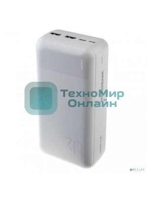 Портативный аккумулятор Perfeo (PF_E2096) - 30000 mAh, белый