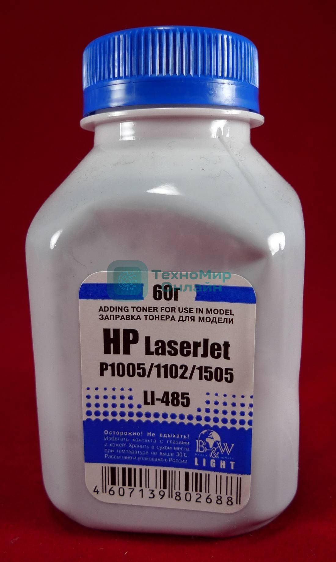 Тонер HP LJ P1005/06/1102/1120/1505/22/66/1606/LBP-3010/3250 (фл.60г.) B&W Light фас России