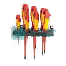 Набор отверток GROSS 12950 диэлектрических до 1000в тестер crmo двухкомпонентные рукоятки (8шт.)