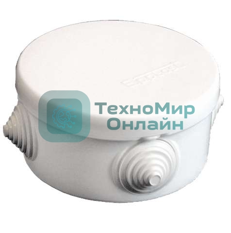 Коробка распределительная ОП d90х45 4 выхода 4 гермоввода IP54 крышка защелкивающаяся бел. Epplast 140141