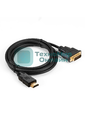 Кабель HDMI-DVI-D ExeGate EX-CC-HDMIM-DVI2M-2.0 (19M/(24+1)M, dual link, 2м, позолоченные контакты)