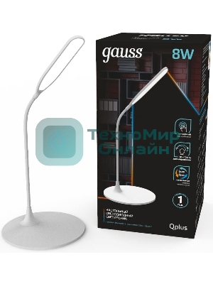 Светильник Gauss GT5021 настольный на подставке белый 8Вт