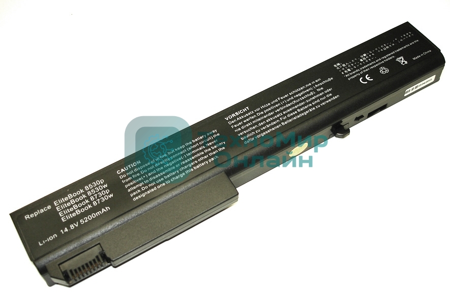 Аккумуляторная батарея для ноутбука HP Compaq 8530, Probook 654514.4V 52Wh OEM черный