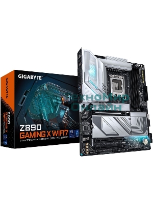 Материнская плата Gigabyte Z890 GAMING X WIFI7, LGA 1851, Intel Z890, 4xDDR5, 4xSATA, 4xM.2, 1xPCIe 5.0 x16, 2xPCIe 4.0 x4, 1xDP, 1xUSB-C, 1x 2.5Gb LAN, 3xUSB-A 3.2 Gen 1, 2xUSB-A 3.2 Gen 2, 4xUSB-A 2.0, 1xUSB4, 2x3.5 мм, 7.1, ATX