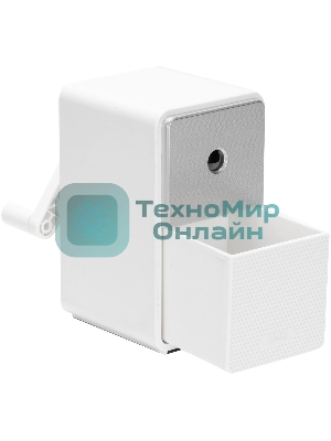 Точилка для карандашей механическая Deli 71160White, 1 отверстие, пластик, белый