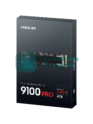 Накопитель SSD 4Tb Samsung 9100 PRO, M.2, PCI-E 5.0 x4, TLC 3D NAND R/W - 14800/13400 Mb/s