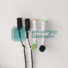 Держатель Rexant для хранения зубных щеток и насадок, монтаж без сверления, белый