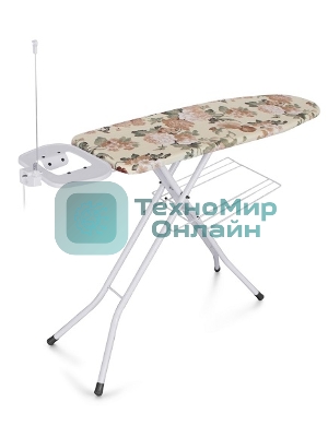 Доска гладильная DOGRULAR КАПИТОЛ белый, чехол с подкладкой из хлопка, подставка под утюг