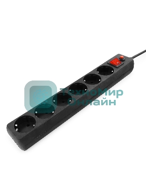 Сетевой фильтр Гарнизон EHB-0 0,5 м 6 розеток черный для UPS