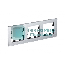 Рамка 3-м AtlasDesign Nature металл серебр. SchE ATN312103