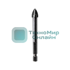 Сверло по стеклу и керамике Kranz 12 мм 4 грани шестигранный хвостовик