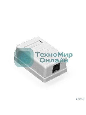 Розетка компьютерная внешняя ExeGate SM1-RJ45-C6 RJ-45 кат.6 UTP Krone/110