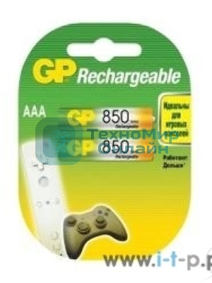 Аккумулятор GP Rechargeable (GP 85AAAHC-2CR2) NiMH 85AAAHC 850mAh, 2 шт AAA, 850мАч (2 шт. в уп-ке)