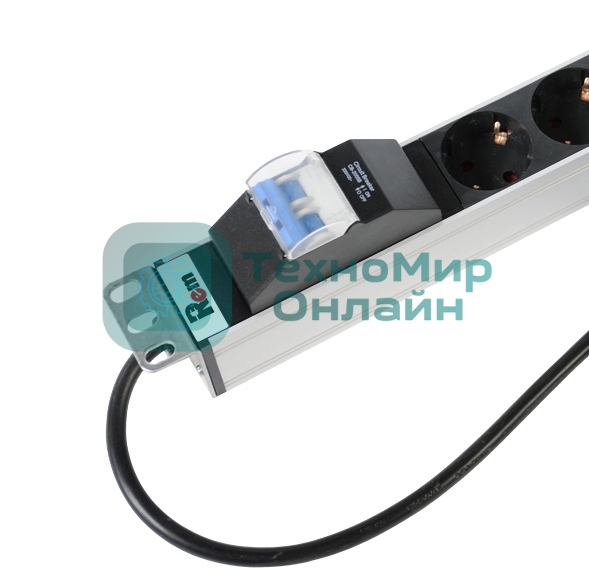 Вертикальный блок розеток ЦМО Rem-16 с авт. 16А, 20 Shuko, 16A, алюм., 33-38U, шнур 3 м. (R-16-20S-A-1420-3)