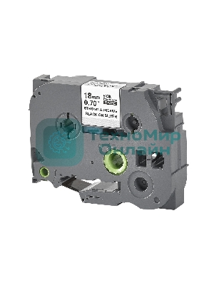 Кассета с лентой S'OK by Sakura Printing TZES941 для Brother, черный на серебре, 18мм/8м, наклейка