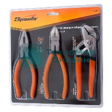 Набор губцевого инструмента Sparta из 3-х предметов №2 (плоскогубцы, бокорезы, клещи перестав.)