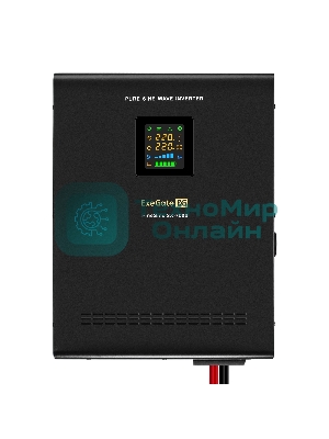 Комплект Источник бесперебойного питания EX296005RUS + батарея 40Aч EX282979RUS 4шт (инвертор, синус, для котла, настенный) ExeGate FineSine SX-7000.LCD.AVR.2SH.T <7000VA/5000W, чистая синусоида, цветной LCD-дисплей, AVR, 2*Schuko+клеммы, линейно-интерактивный, крепление настенное, черный> + батарея ExeGate HR 12-40 (12В, 40Ач) 4шт