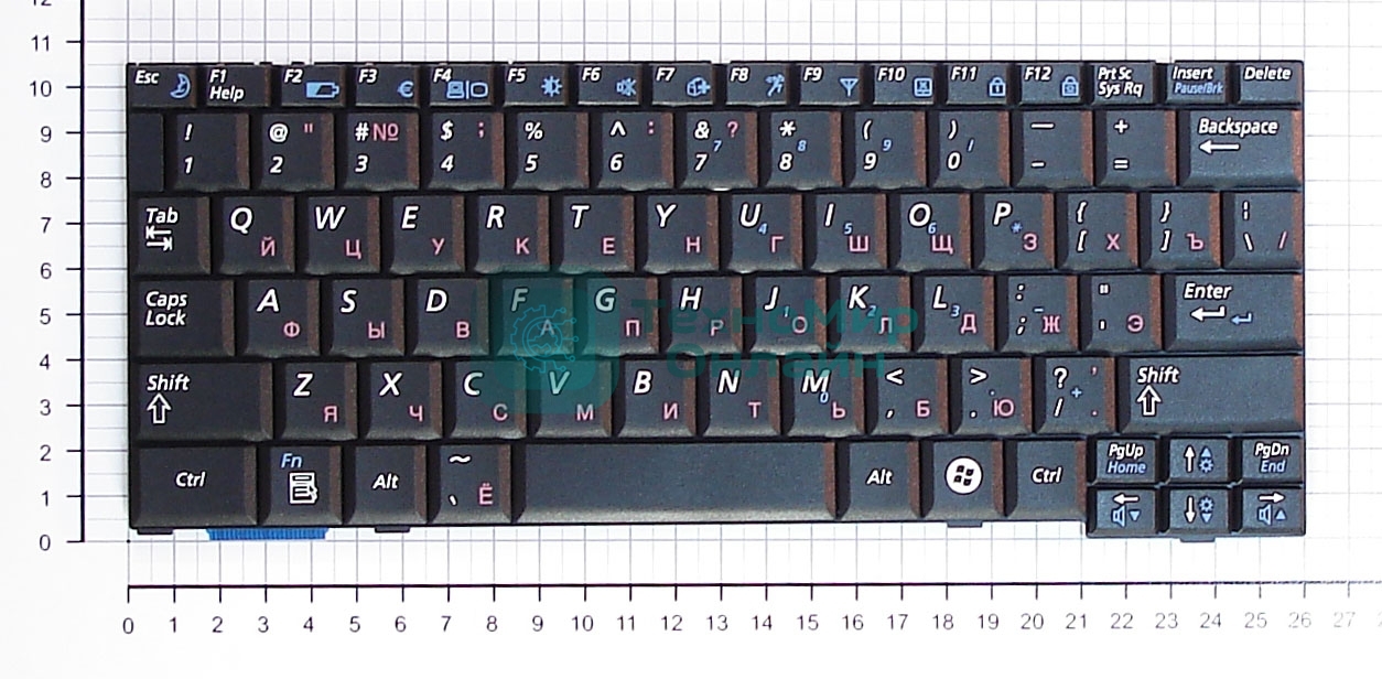 Клавиатура для ноутбука Samsung NC20, черная