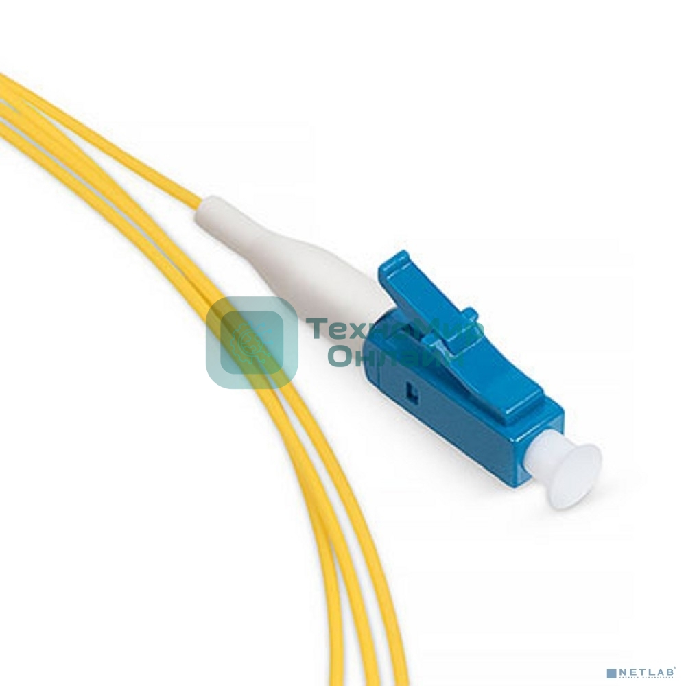 Пигтейл Cabeus, LC, OS1 9/125, 1,5м, синий хвостовик, желтый