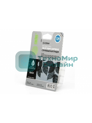 Картридж струйный Cactus CS-C9364 №129 черный (15 мл.) для HP PS 8053/8753/5943/2573/DJ 5900series