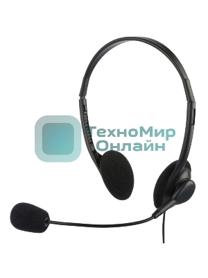 Гарнитура проводная Oklick HS-M143VB черный 1.8м накладные оголовье