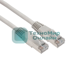 Пaтч-корд F/UTP Rexant, cat.6, RJ45-RJ45, экранированный, PVC серый, 0,5м