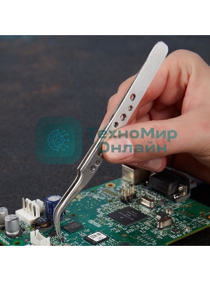 Пинцет изогнутый Rexant узкий 120 мм Airy (блистер)