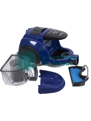 Пылесос Samsung VCC4520S36 синий/черный, 350/1600 Вт, уборка сухая, пылесборник контейнер 1.3 л
