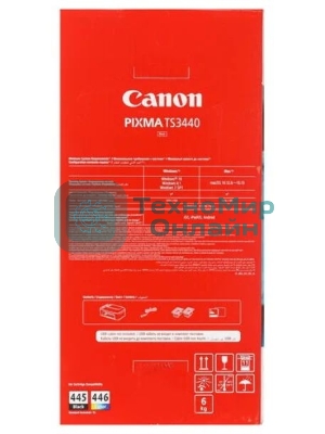 МФУ струйное Canon PIXMA TS3440 (4463C007), A4, цветной, печ. 7.7 стр/мин (ч/б) 4 стр/мин (цвет), 1200 x 4800 dpi (принтер) 600x1200dpi (сканер), USB, Wi-Fi, Air Print, Mopria