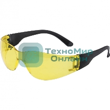 Очки защитные открытые, поликарбонатные, желтые ОЧК202 (0-13022) Россия