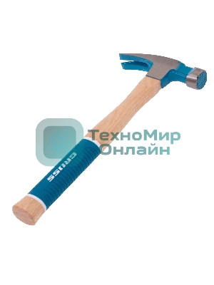 Молоток-гвоздодер Gross AMERICAN HICKORY 380 г, угол 75, магнит, обрезиненная рукоятка