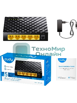 Коммутатор Cudy GS105D (L2) 5x1 Гбит/с неуправляемый