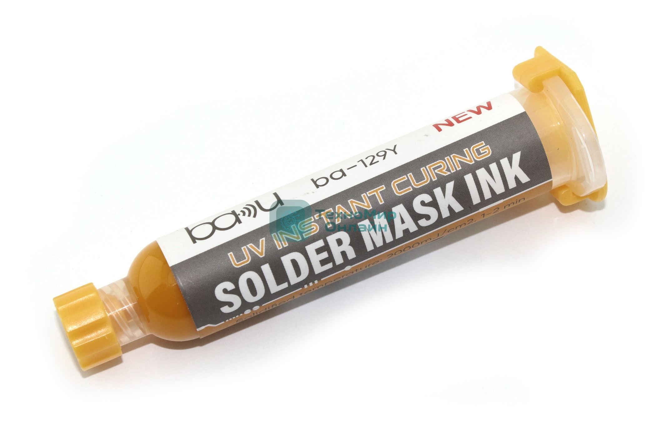 Паяльная маска UV Baku BA-129Y для востаноления мат. плат, желтая