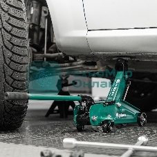 Домкрат гидравлический подкатной, Сибртех 2 т, 135-320 мм, в пластиковом кейсе