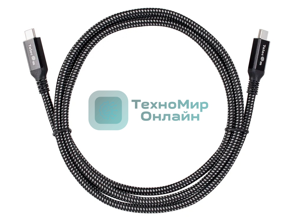 Кабель USB4 TypeCM/CM 8K@30Hz, 40Gbps, PD 240W, медь Telecom 2м TUS840-2M