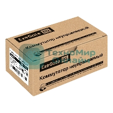 Коммутатор неуправляемый ExeGate EDGS-1008D (8-портовый гигабитный UTP 10/100/1000 Base-T, металлический корпус, с функцией энергосбережения (Green Ethernet Technology), настольный/настенный))