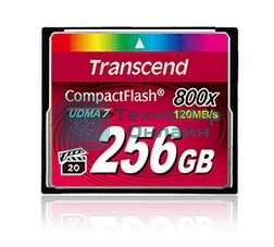 Флеш карта CF 256Gb, Transcend, 800X