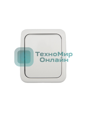 Переключатель проходной Kranz Mini OG открытой установки, IP54 белый