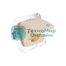 Розетка Kranz 1-ая DEA с/з с крышкой с/у 16А мех. бежевый