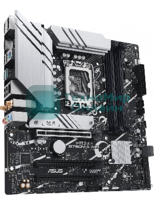 Материнская плата ASUS PRIME B760M-A WIFI, LGA 1700, Intel B760, 4xDDR5, 4xSATA, 2xM.2, 1xPCIe 4.0 x16, 1xPCIe 4.0 x4, 1xPCIe 4.0 x1, 2xHDMI, 1xDP, 1x 2.5Gb LAN, 2xUSB-A 3.2 Gen 2, 4xUSB-A 2.0, 3x3.5 мм, 7.1, mATX