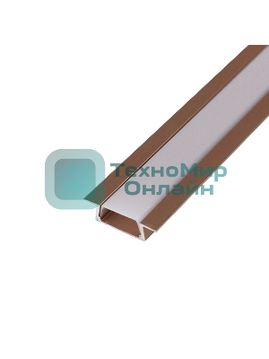 Комплект врезного алюминиевого профиля с рассеивателем Rexant 22х6 мм, 1 м, розовое золото
