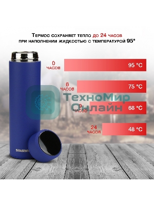 Термос Starwind 22-500/1 0.45 л, синий, картонная коробка
