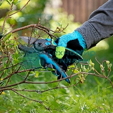 Секатор с наковальней Palisad LUXE 220 мм, регулировка захвата, трехкомпонентные рукоятки