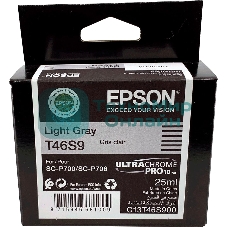Картридж струйный Epson T46S9 (C13T46S900) светло-серый (25 мл) для SureColor SC-P700