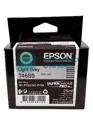 Картридж струйный Epson T46S9 (C13T46S900) светло-серый (25 мл) для SureColor SC-P700