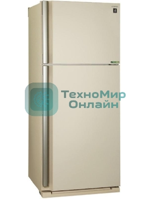Холодильник Sharp SJ-XE59PMBE бежевый двухкамерный 430/148л морозилка сверху, No Frost