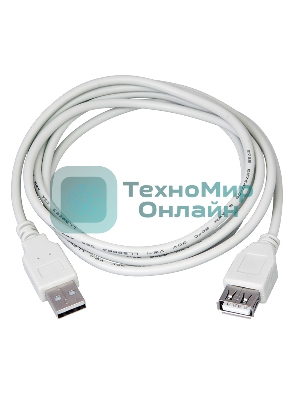 Кабель USB Rexant (шт. USB A - гн. USB A) 3 метра, серый